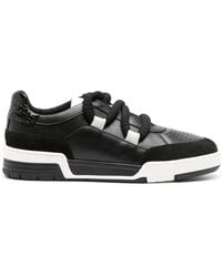 Moschino - Panelled Faux-leather Sneakers - Lyst