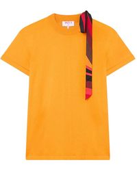 PUCCI - T-Shirt With Silk Detail - Lyst