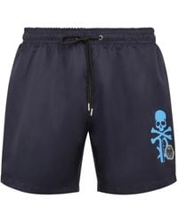 Philipp Plein - Logo-Print Swim Shorts - Lyst