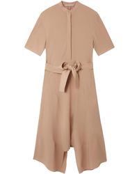 Stella McCartney - Robe-chemise en soie à coupe mi-longue - Lyst