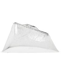 The Attico - Logo Engraved Leather Clutch Bag - Lyst