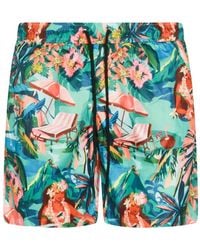 Mauna Kea - Short De Bain À Imprimé Tropical - Lyst