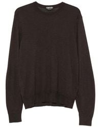 Tom Ford - Crew Neck Ribbed-Trim Sweater - Lyst
