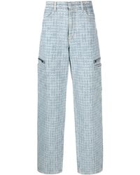 Givenchy - Jeans A Gamba Ampia Con Placca Logo - Lyst