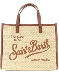 MC2 Saint Barth - Logo-Embroidered Woven Shoulder Bag - Lyst