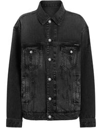 Dolce & Gabbana - Buttoned Denim Jacket - Lyst