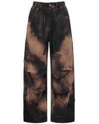 Feng Chen Wang - Distressed-Effect Checked-Pattern Trousers - Lyst