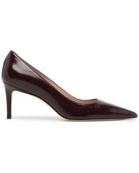 Stuart Weitzman - Pointed-toe 75mm Leather Pumps - Lyst