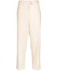 Jil Sander - Drawstring Cropped Trousers - Lyst