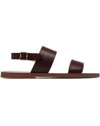 Bally - Open-toe Leather Sandals - Lyst