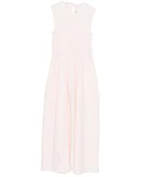 Cecilie Bahnsen - Gathered Sleeveless Midi Dress - Lyst