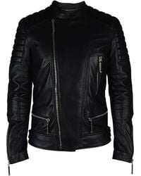 Philipp Plein - Quilted Zip Biker Jacket - Lyst