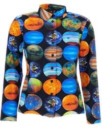 Irie - Planet-Print Long-Sleeve Shirt - Lyst