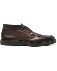 Santoni - Bottines En Cuir Grainé À Enfiler - Lyst
