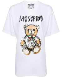 Moschino - Teddy Bear-Print Cotton T-Shirt - Lyst