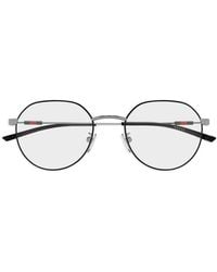 Gucci - Brille Mit Rundem Gestell - Lyst