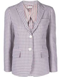 Thom Browne - Check Crepe Single-Breasted Blazer - Lyst