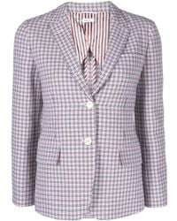 Thom Browne - Blazer Monopetto A Quadri - Lyst