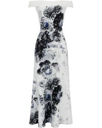 Alexander McQueen - Chiaroscuro Floral-jacquard Midi Dress - Lyst