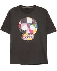 Paul Smith - Fabric Skull Print T-Shirt - Lyst