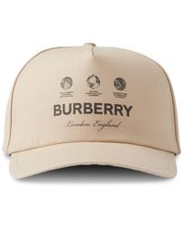 Burberry - Cappello da baseball con stampa - Lyst