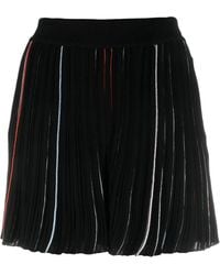 Sonia Rykiel - Contrast-Stripe Pleated Shorts - Lyst