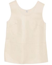 TOTEME - Scoop-Neck Leather Top - Lyst