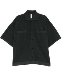 CFCL - Ribbed-Knit Chest-Pocket Shirt - Lyst