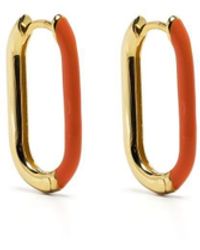Eshvi Two-tone Hoop Earrings - Orange