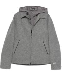 Canali - Hooded Zip-Up Jacket - Lyst