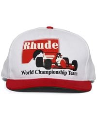 Rhude - Baseballkappe Mit Rennwagen - Lyst