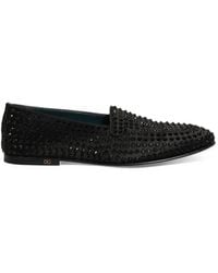 Dolce & Gabbana - Mocassins À Strass - Lyst