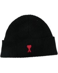 Ami Paris - Ami De Coeur Wool Beanie - Lyst