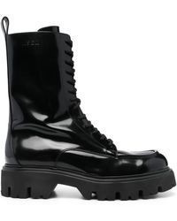 MSGM - Lace-Up Ankle-High Boots - Lyst