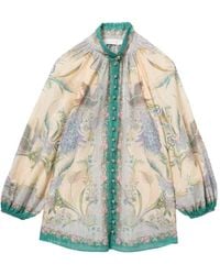 Zimmermann - Indra Printed Blouse - Lyst