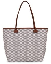 Moreau - Saint Tropez Monogram-Pattern Leather-Trim Tote Bag - Lyst