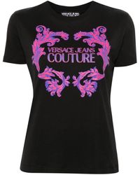 Versace Jeans Couture - T-shirt à imprimé Barocco - Lyst