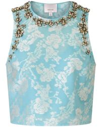 Cinq À Sept - Haut Barbara En Jacquard À Cristaux - Lyst
