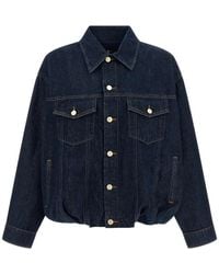 7 For All Mankind - Veste Froncée En Jean - Lyst