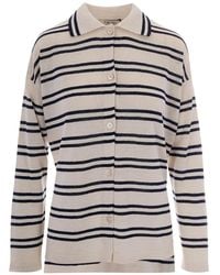 Max Mara - Striped-Pattern Linen Cardigan - Lyst