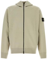 Stone Island - Logo-Patch Zip-Up Hoodie - Lyst