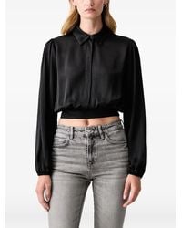 Fracomina - Chemise Crop À Manches Longues - Lyst
