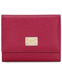 Dolce & Gabbana - Petit portefeuille à plaque logo - Lyst