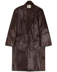 Entire studios - Single-Breasted Leather Coat - Lyst