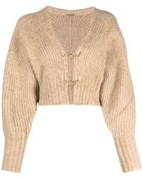 Cult Gaia - Casella Ribbed-Knit Cropped Cardigan - Lyst