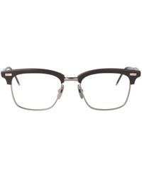 Thom Browne - Eckige Brille Aus Titan - Lyst