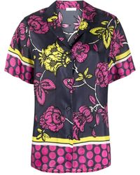 P.A.R.O.S.H. - Floral-print Short-sleeve Shirt - Lyst