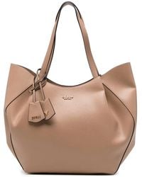 Guess - Amorette Logo-Plaque Pebbled-Effect Shoulder Bag - Lyst