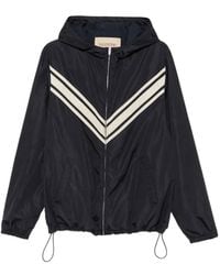 Valentino Garavani - Chevron-Detail Hooded Jacket - Lyst