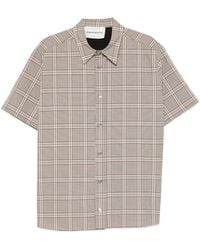 Amaranto - Checked Short-Sleeve Shirt - Lyst